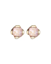 UNOde50 18k Gold Plated Metal Alloy Earring with Small Faceted Crystal