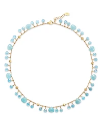 Marco Bicego 18K Yellow Gold Paradise Aquamarine Dangle Collar Necklace, 16.5 - Exclusive