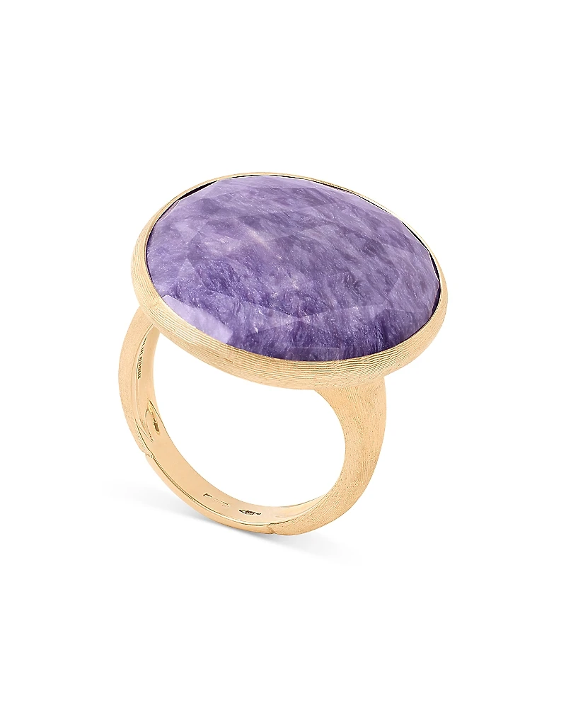 Marco Bicego 18K Yellow Gold Lunaria Charoite Stone Statement Ring