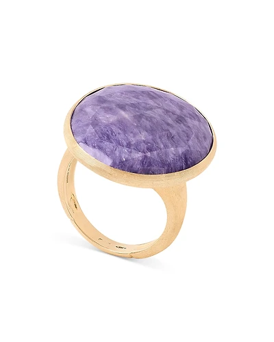 Marco Bicego 18K Yellow Gold Lunaria Charoite Stone Statement Ring
