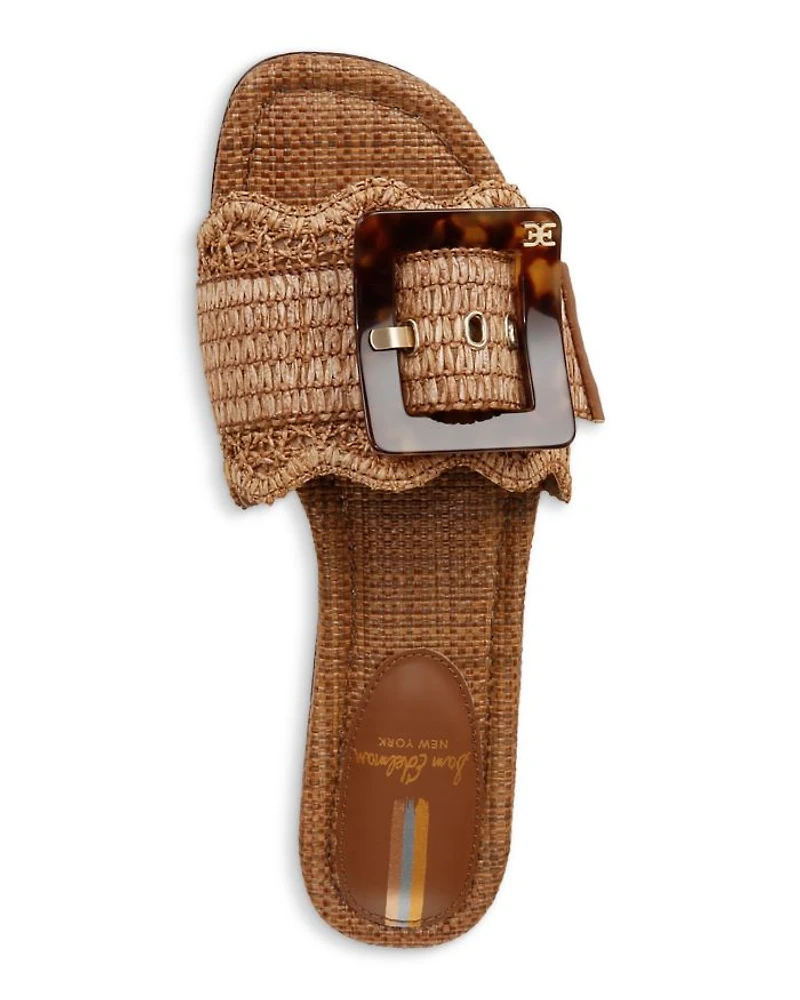 Women's Bambi Buckled Woven Slide Sandals
