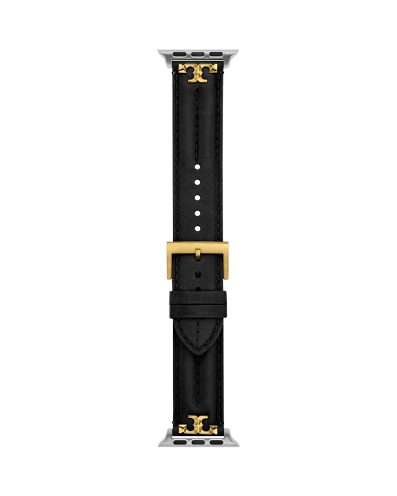Apple Watch® Kira Black Leather Strap, 38mm-45mm