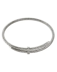 Sterling Silver Diamond Pavé Spear Coil Choker