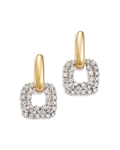 Bloomingdale's Fine Collection Diamond Door Knocker Drop Earrings