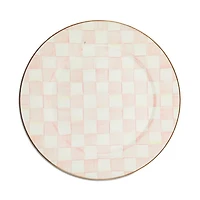 Rosy Check Enamel Serving Platter