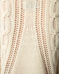 Morley Merino Wool Cable Knit Sweater