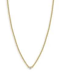 Zoe Chicco 14K Yellow Gold Bezel Diamonds Curb Chain Pendant Necklace, 14-16