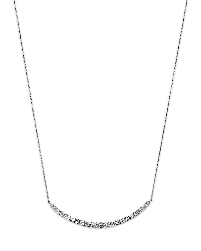 Bloomingdale's Fine Collection Diamond Graduated Bar Necklace