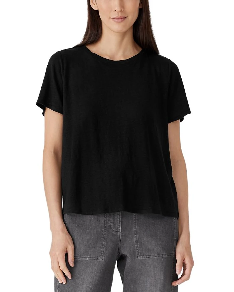 Linen Crewneck Tee