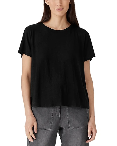 Eileen Fisher Linen Crewneck Tee