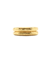 Cleopatra Slice Stacking Rings 18K Gold Plated, Set of 2