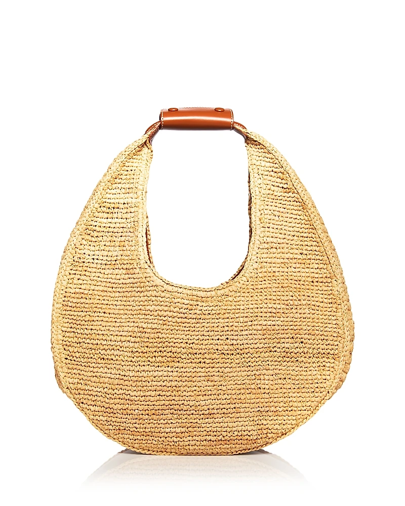 Staud Raffia Large Moon Tote Bag