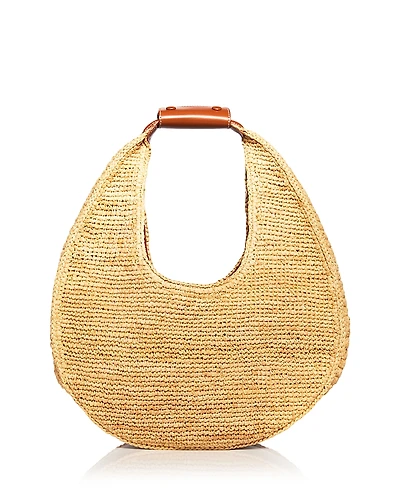 Staud Raffia Large Moon Tote Bag