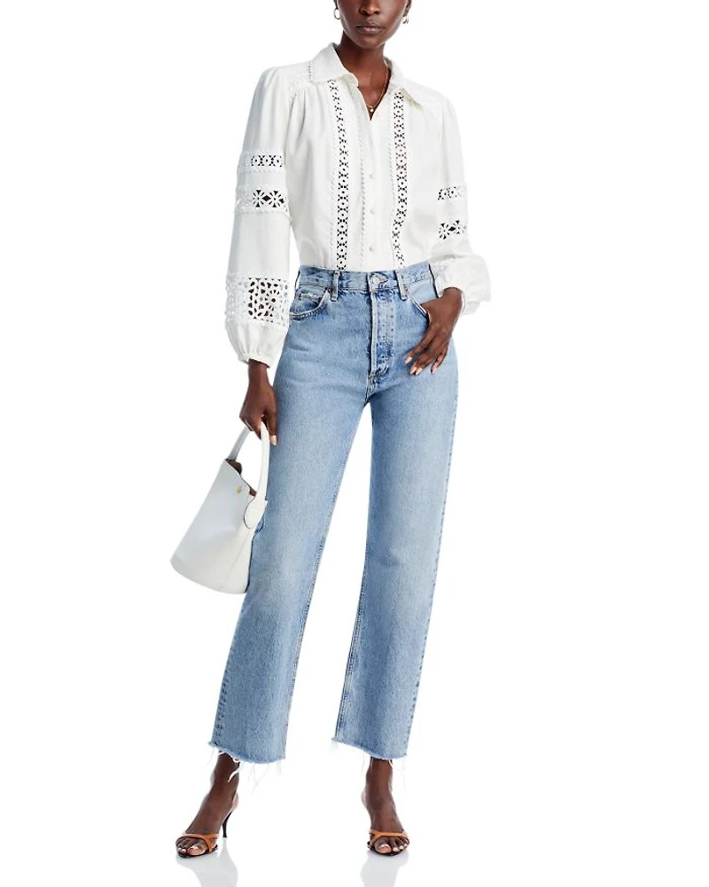 Lace Button Up Shirt - Exclusive