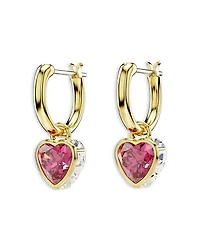 Chroma Crystal Heart Drop Earrings