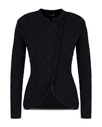 Diamond Jacquard Knit Jacket