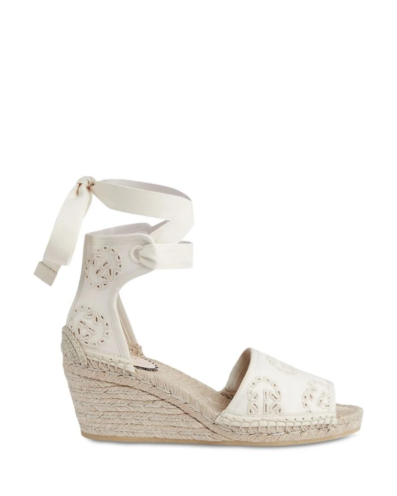 Women's Espadrille Interlocking G Wedge Heel Sandals