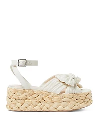 Knotted Strap Espadrille Platform Sandals