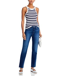 Cindy High Rise Ankle Straight Jeans