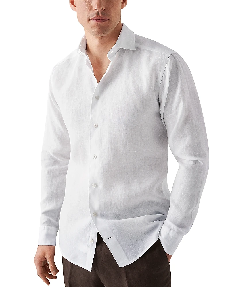 Eton Contemporary Fit Linen Shirt