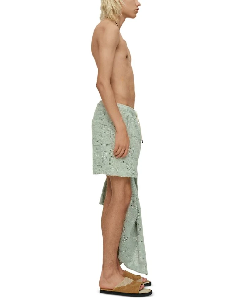 Galbanum Crochet Shorts