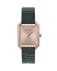 Ferragamo Crystal Watch, 26.5mm x 33.5mm