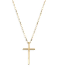 Bloomingdale's Fine Collection Children's Polished Cross Pendant Necklace