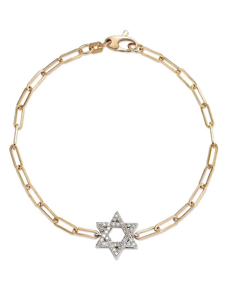 Bloomingdale's Fine Collection Diamond Star of David Bracelet
