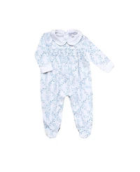Nellapima Boys' Blue Bears Trellace Smocked Footie - Baby