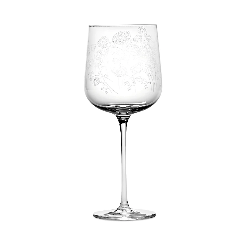 Serax Red Wine Glass Anemone Vaniglia Midnight Flowers by Marni