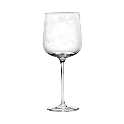 Serax Red Wine Glass Anemone Vaniglia Midnight Flowers by Marni