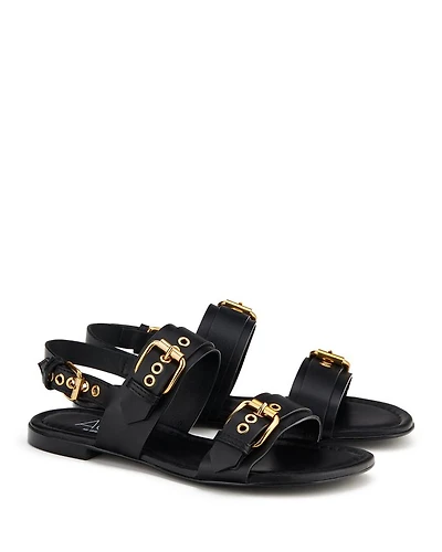 Women's Summer Nero Buckled Strappy Slingback Sandals