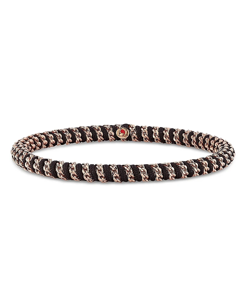 Roberto Demeglio Men's 18K Rose Gold Gio Nautical Cord Stretch Bracelet