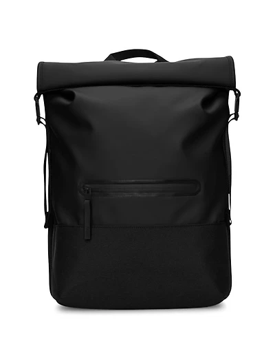 Trail Faux Leather Roll Top Backpack
