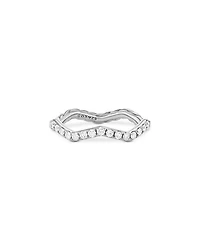 Stax Zig Zag Ring Sterling Silver with Diamonds, 2mm