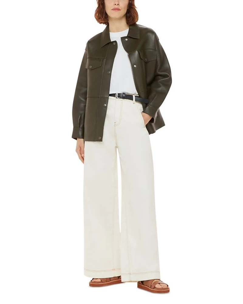 Wide Leg Cargo Jeans White