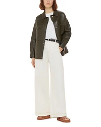 Wide Leg Cargo Jeans White