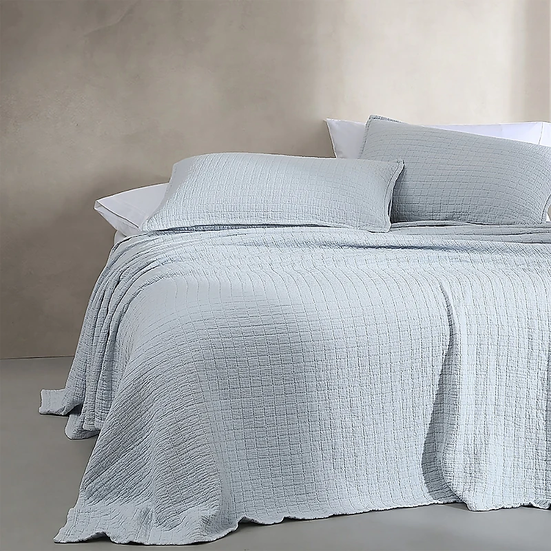 Calvin Klein Essential Garment Washed Cotton Jacquard Coverlet