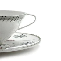 Marni Soup Bowl with Handles & Fiore Rosa Saucer