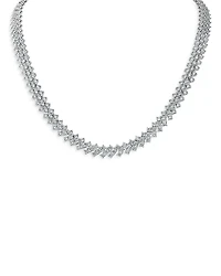 Cz By Kenneth Jay Lane Round Chevron Collar Necklace, 16