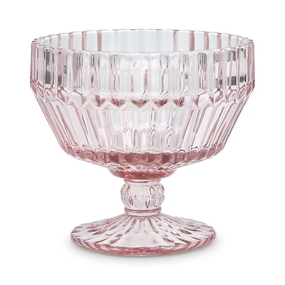 Archie Pink Coupe Footed Dessert Bowl, Set of 4