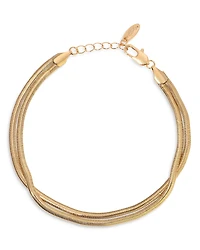 Ettika Slinky Snake Double Chain Anklet