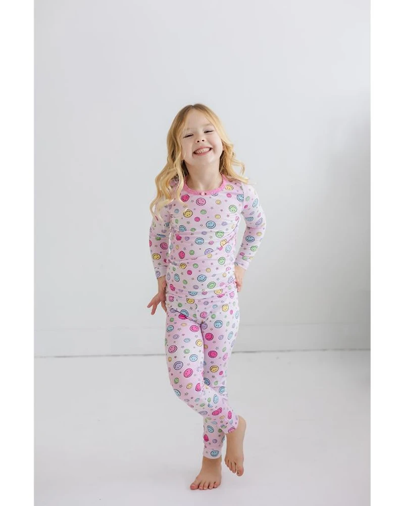 Girls' Long Sleeved Top & Pants Pajamas Set - Little Kid