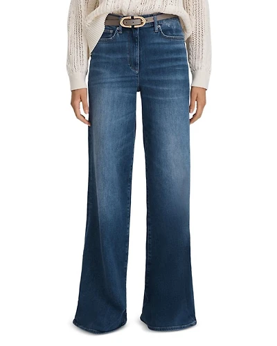 Ameria Wide Leg Jeans Mid Blue