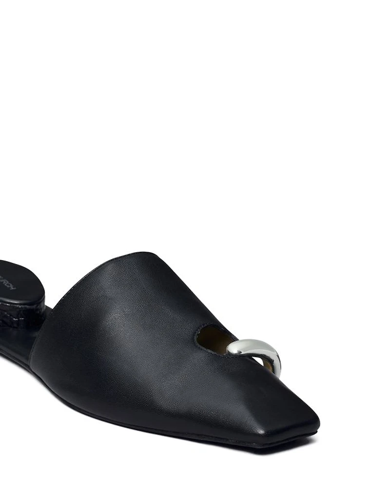 Women's Pierced Leather Mules