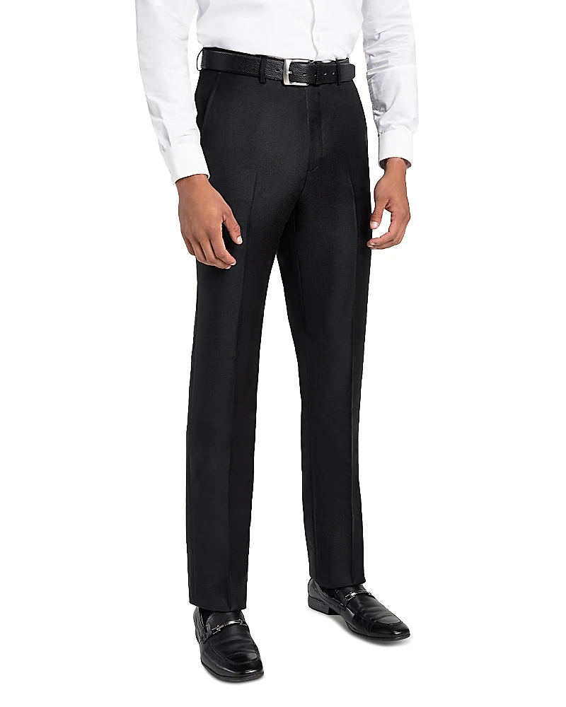 Santorelli Loro Piana Wool Regular Fit Dress Pants