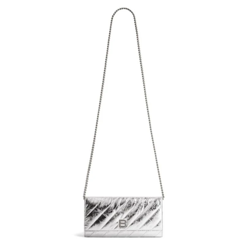 Crush Wallet On Chain Metallized Quilted