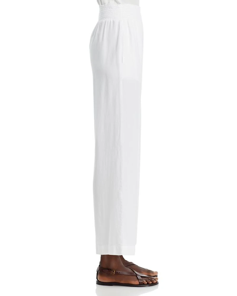 Smocked Wide Leg Pants