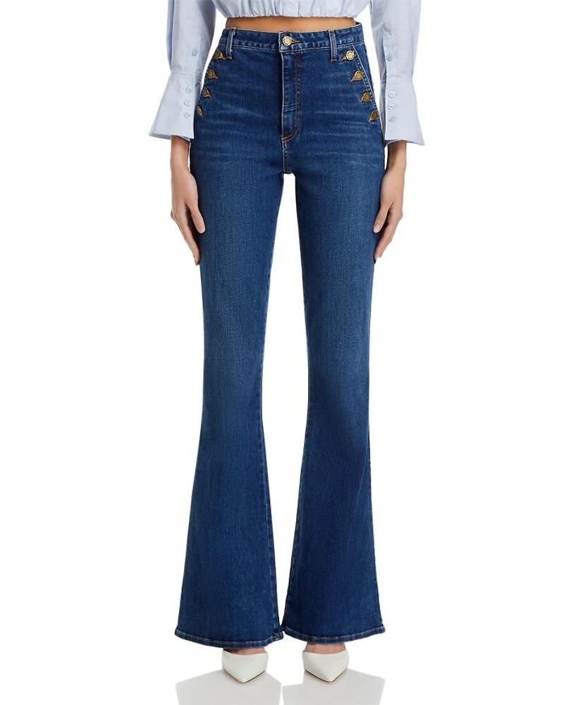 Helena High Rise Flared Sailor Jeans Medium Wash