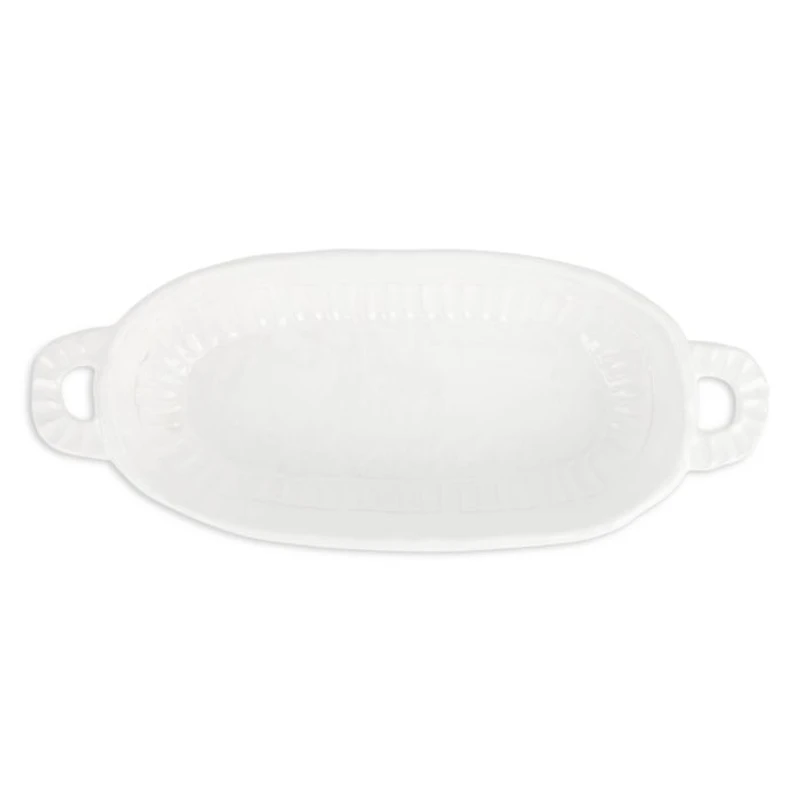 Pietra Serena Handled Oval Bowl